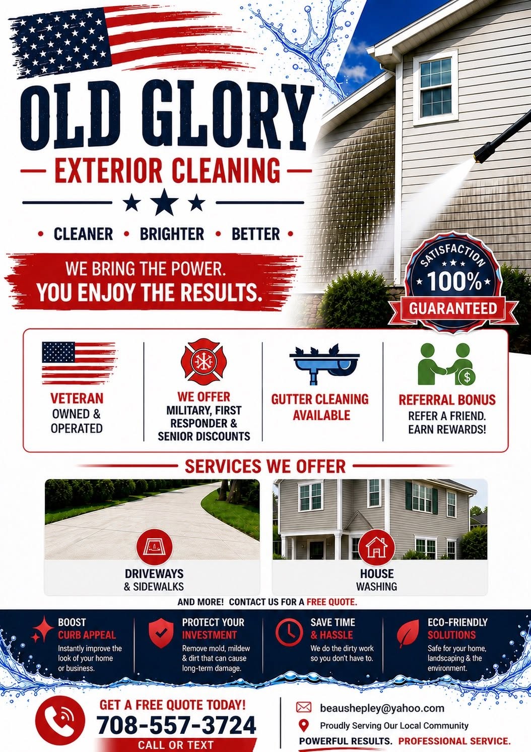 Old Glory Exterior Cleaning service flyer